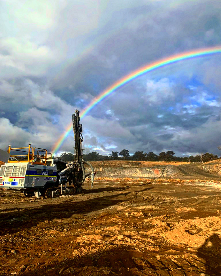 Drill module being lifted by crane on a civil project